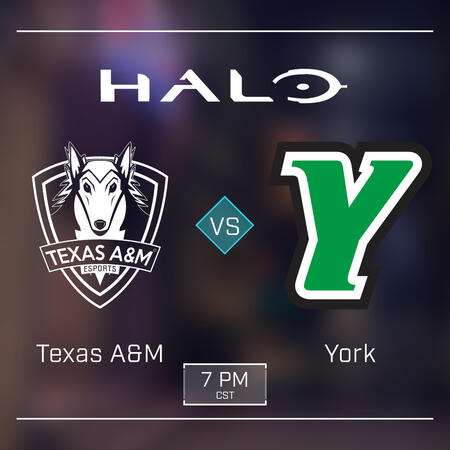 Graphic created for social media to display information about an upcoming eSports match. Inspired by the Halo Infinite UI.